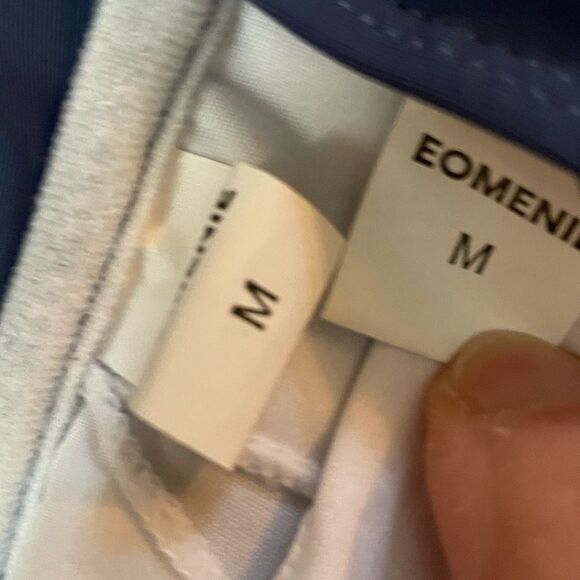 Eomenie Two Piece Swimsuit Bikini Set One Shoulder Ruffle M - Picture 5 of 9